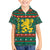 Bulgaria Christmas Family Matching Off The Shoulder Long Sleeve Dress and Hawaiian Shirt with Green-Red Theme, Golden Lion, and Santa Sleigh Motif - Wonder Print Shop