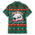 Bulgaria Christmas Family Matching Off Shoulder Maxi Dress and Hawaiian Shirt with Green-Red Theme, Golden Lion, and Santa Sleigh Motif - Wonder Print Shop