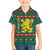 Bulgaria Christmas Family Matching Off Shoulder Maxi Dress and Hawaiian Shirt with Green-Red Theme, Golden Lion, and Santa Sleigh Motif - Wonder Print Shop