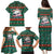 Bulgaria Christmas Family Matching Puletasi and Hawaiian Shirt with Green-Red Theme, Golden Lion, and Santa Sleigh Motif - Wonder Print Shop