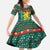 Bulgaria Christmas Family Matching Summer Maxi Dress and Hawaiian Shirt with Green-Red Theme, Golden Lion, and Santa Sleigh Motif - Wonder Print Shop