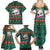 Bulgaria Christmas Family Matching Summer Maxi Dress and Hawaiian Shirt with Green-Red Theme, Golden Lion, and Santa Sleigh Motif - Wonder Print Shop