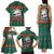 Bulgaria Christmas Family Matching Tank Maxi Dress and Hawaiian Shirt with Green-Red Theme, Golden Lion, and Santa Sleigh Motif - Wonder Print Shop