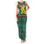 Bulgaria Christmas Family Matching Tank Maxi Dress and Hawaiian Shirt with Green-Red Theme, Golden Lion, and Santa Sleigh Motif - Wonder Print Shop