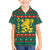 Bulgaria Christmas Kid Hawaiian Shirt with Green-Red Theme, Golden Lion, and Santa Sleigh Motif - Wonder Print Shop