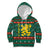 Bulgaria Christmas Kid Hoodie with Green-Red Theme, Golden Lion, and Santa Sleigh Motif - Wonder Print Shop