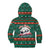 Bulgaria Christmas Kid Hoodie with Green-Red Theme, Golden Lion, and Santa Sleigh Motif - Wonder Print Shop