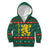 Bulgaria Christmas Kid Hoodie with Green-Red Theme, Golden Lion, and Santa Sleigh Motif - Wonder Print Shop