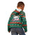 Bulgaria Christmas Kid Hoodie with Green-Red Theme, Golden Lion, and Santa Sleigh Motif - Wonder Print Shop