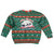 Bulgaria Christmas Kid Ugly Christmas Sweater with Green-Red Theme, Golden Lion, and Santa Sleigh Motif - Wonder Print Shop