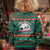 Bulgaria Christmas Kid Ugly Christmas Sweater with Green-Red Theme, Golden Lion, and Santa Sleigh Motif - Wonder Print Shop
