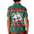 Bulgaria Christmas Kid Polo Shirt with Green-Red Theme, Golden Lion, and Santa Sleigh Motif - Wonder Print Shop