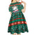 Bulgaria Christmas Kid Short Sleeve Dress with Green-Red Theme, Golden Lion, and Santa Sleigh Motif - Wonder Print Shop
