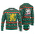 Bulgaria Christmas Ugly Christmas Sweater with Green-Red Theme, Golden Lion, and Santa Sleigh Motif - Wonder Print Shop