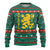 Bulgaria Christmas Ugly Christmas Sweater with Green-Red Theme, Golden Lion, and Santa Sleigh Motif - Wonder Print Shop