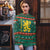 Bulgaria Christmas Ugly Christmas Sweater with Green-Red Theme, Golden Lion, and Santa Sleigh Motif - Wonder Print Shop