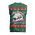 Bulgaria Christmas Knitted V-Neck Vest with Green-Red Theme, Golden Lion, and Santa Sleigh Motif - Wonder Print Shop