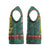 Bulgaria Christmas Knitted V-Neck Vest with Green-Red Theme, Golden Lion, and Santa Sleigh Motif - Wonder Print Shop