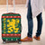 Bulgaria Christmas Luggage Cover with Green-Red Theme, Golden Lion, and Santa Sleigh Motif - Wonder Print Shop