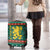 Bulgaria Christmas Luggage Cover with Green-Red Theme, Golden Lion, and Santa Sleigh Motif - Wonder Print Shop