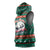 Bulgaria Christmas Sleeveless Hoodie with Green-Red Theme, Golden Lion, and Santa Sleigh Motif - Wonder Print Shop
