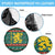 Bulgaria Christmas Spare Tire Cover with Green-Red Theme, Golden Lion, and Santa Sleigh Motif - Wonder Print Shop