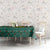 Bulgaria Christmas Tablecloth with Green-Red Theme, Golden Lion, and Santa Sleigh Motif - Wonder Print Shop