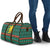 Bulgaria Christmas Travel Bag with Green-Red Theme, Golden Lion, and Santa Sleigh Motif - Wonder Print Shop