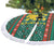 Bulgaria Christmas Tree Skirt with Green-Red Theme, Golden Lion, and Santa Sleigh Motif - Wonder Print Shop