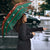 Bulgaria Christmas Umbrella with Green-Red Theme, Golden Lion, and Santa Sleigh Motif - Wonder Print Shop