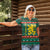 Bulgaria Christmas Women Polo Shirt with Green-Red Theme, Golden Lion, and Santa Sleigh Motif - Wonder Print Shop