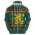 Bulgaria Christmas Zip Hoodie with Green-Red Theme, Golden Lion, and Santa Sleigh Motif - Wonder Print Shop