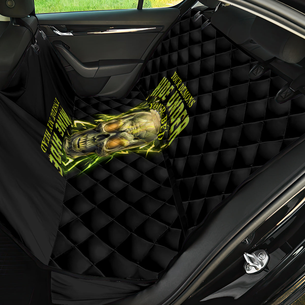 Your Demons Hide Under Your Bed Back Car Seat Cover - Wonder Print Shop