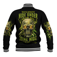 Your Demons Hide Under Your Bed Baseball Jacket - Wonder Print Shop