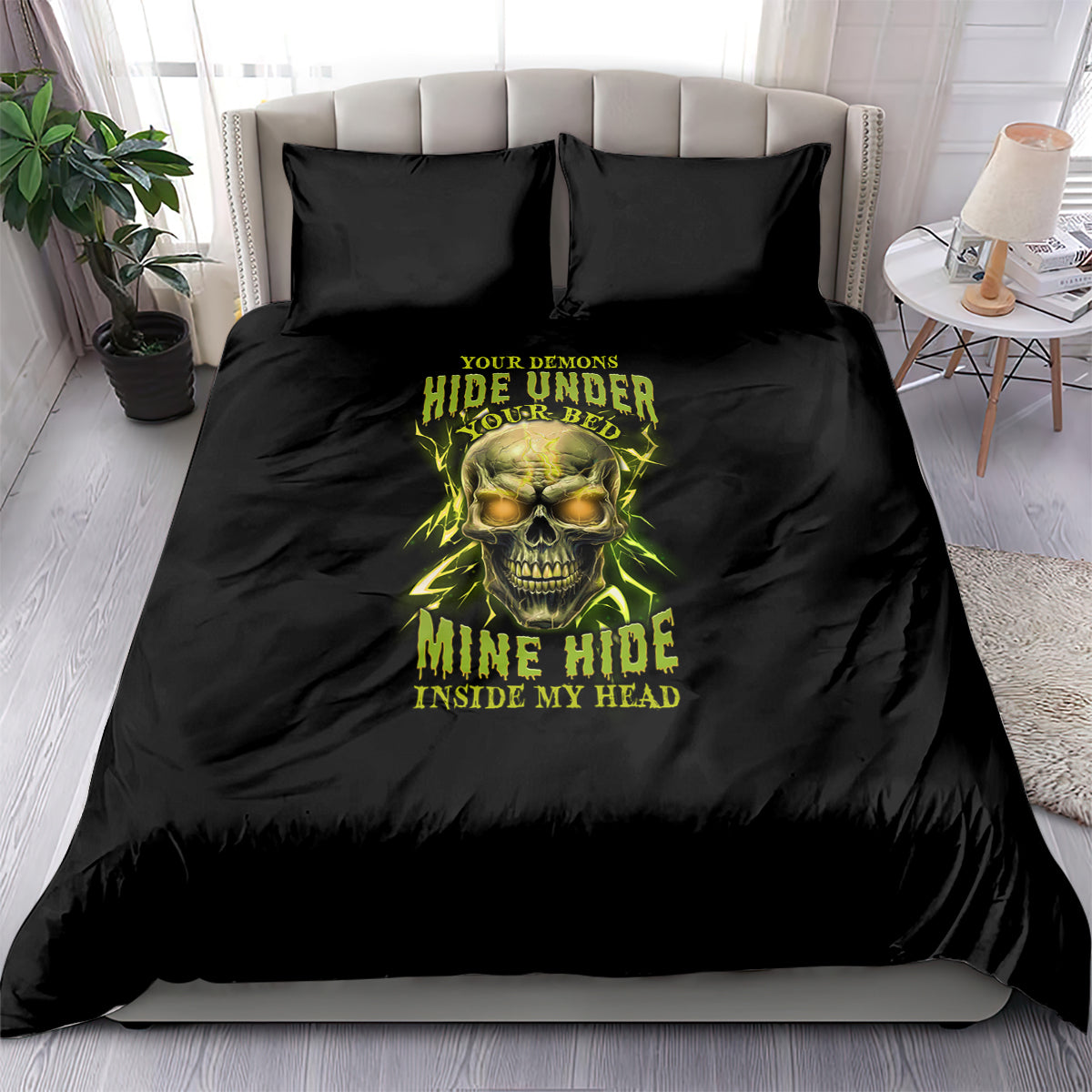 Your Demons Hide Under Your Bed Bedding Set - Wonder Print Shop