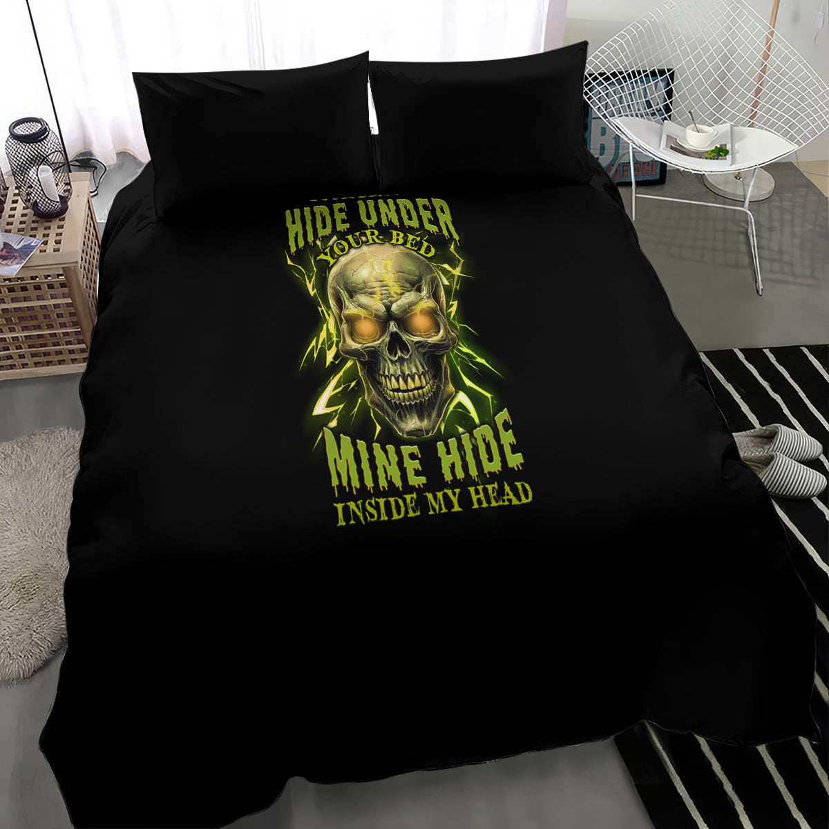 Your Demons Hide Under Your Bed Bedding Set - Wonder Print Shop