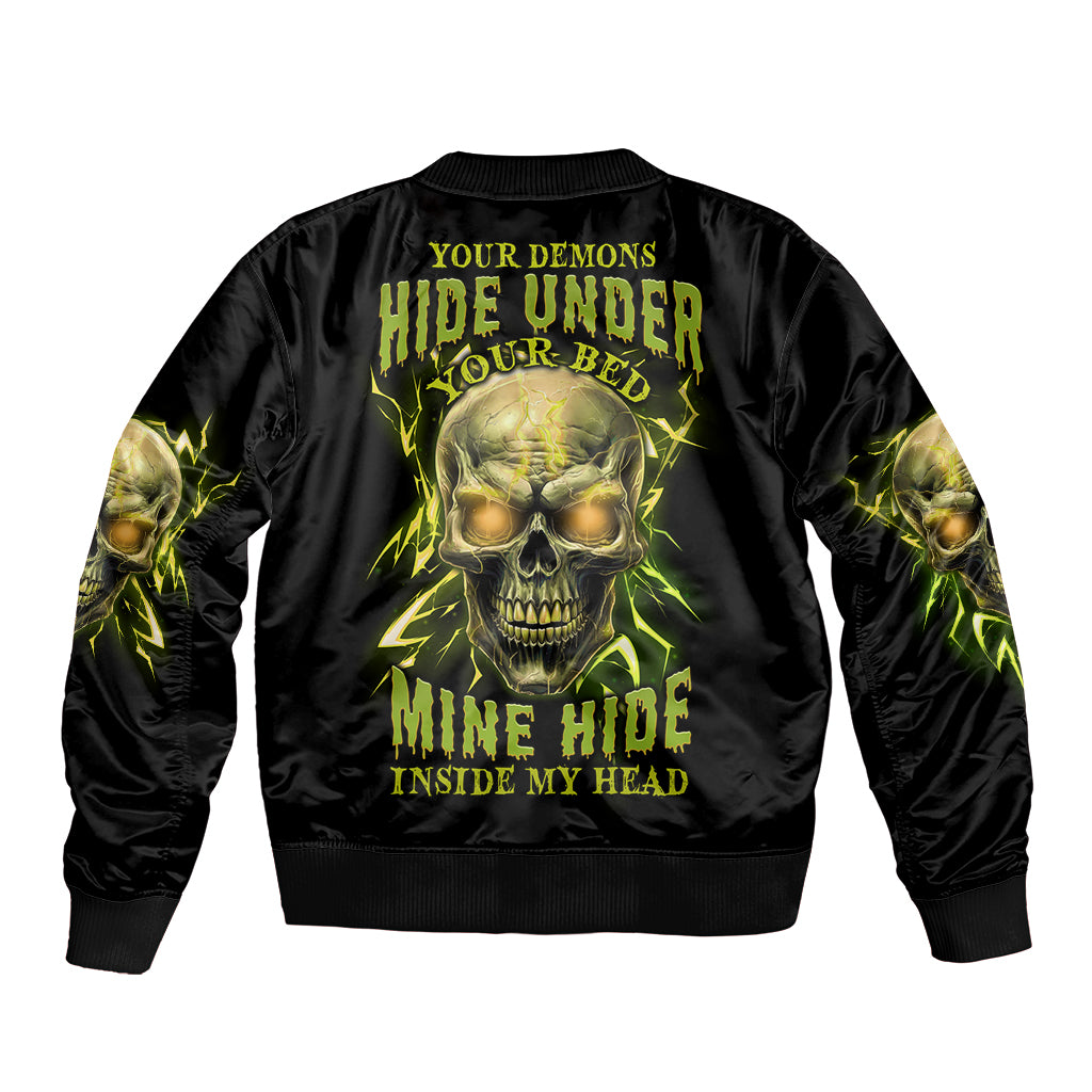 Your Demons Hide Under Your Bed Bomber Jacket - Wonder Print Shop