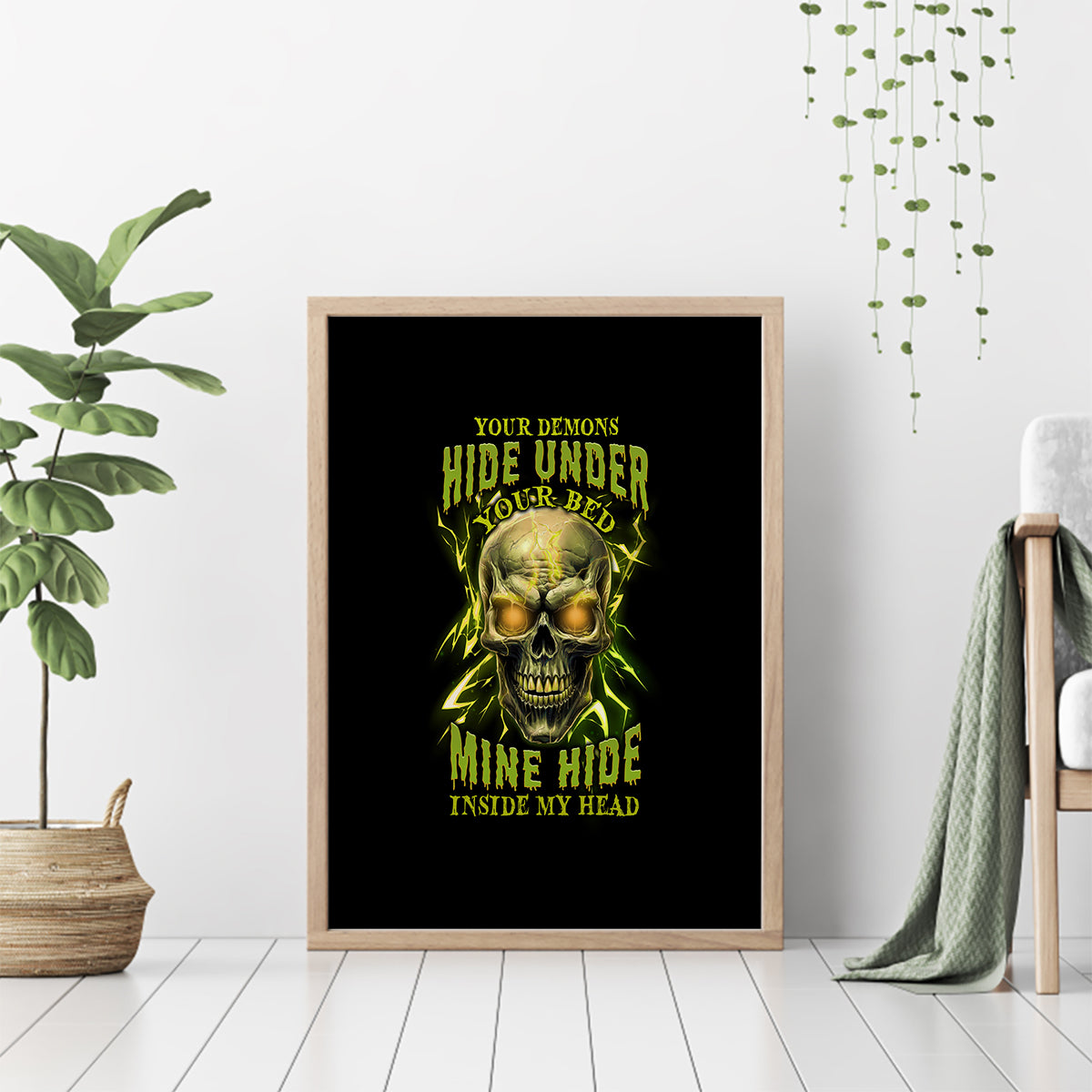 Your Demons Hide Under Your Bed Canvas Wall Art - Wonder Print Shop