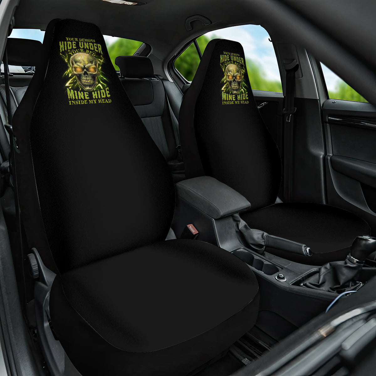 Your Demons Hide Under Your Bed Car Seat Cover - Wonder Print Shop