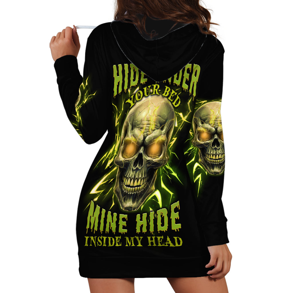 Your Demons Hide Under Your Bed Hoodie Dress - Wonder Print Shop
