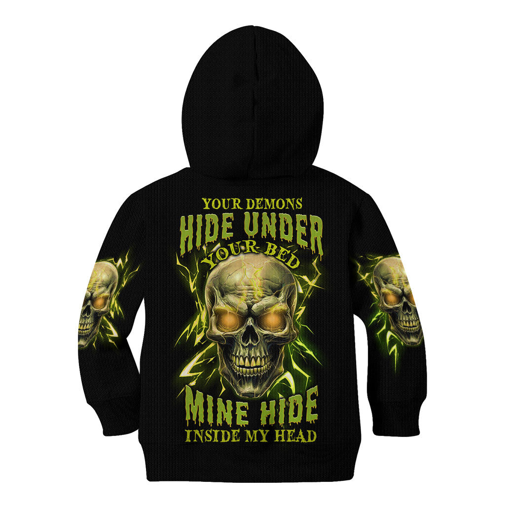 Your Demons Hide Under Your Bed Kid Hoodie - Wonder Print Shop