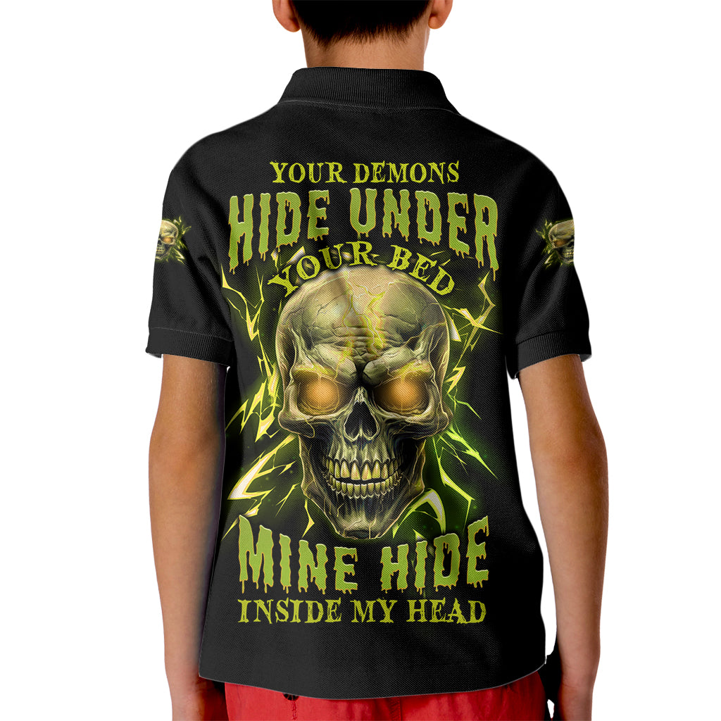 Your Demons Hide Under Your Bed Kid Polo Shirt - Wonder Print Shop