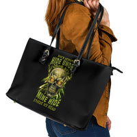 Your Demons Hide Under Your Bed Leather Tote Bag - Wonder Print Shop