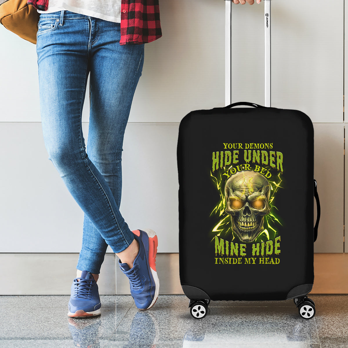 Your Demons Hide Under Your Bed Luggage Cover - Wonder Print Shop