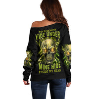 Your Demons Hide Under Your Bed Off Shoulder Sweater - Wonder Print Shop