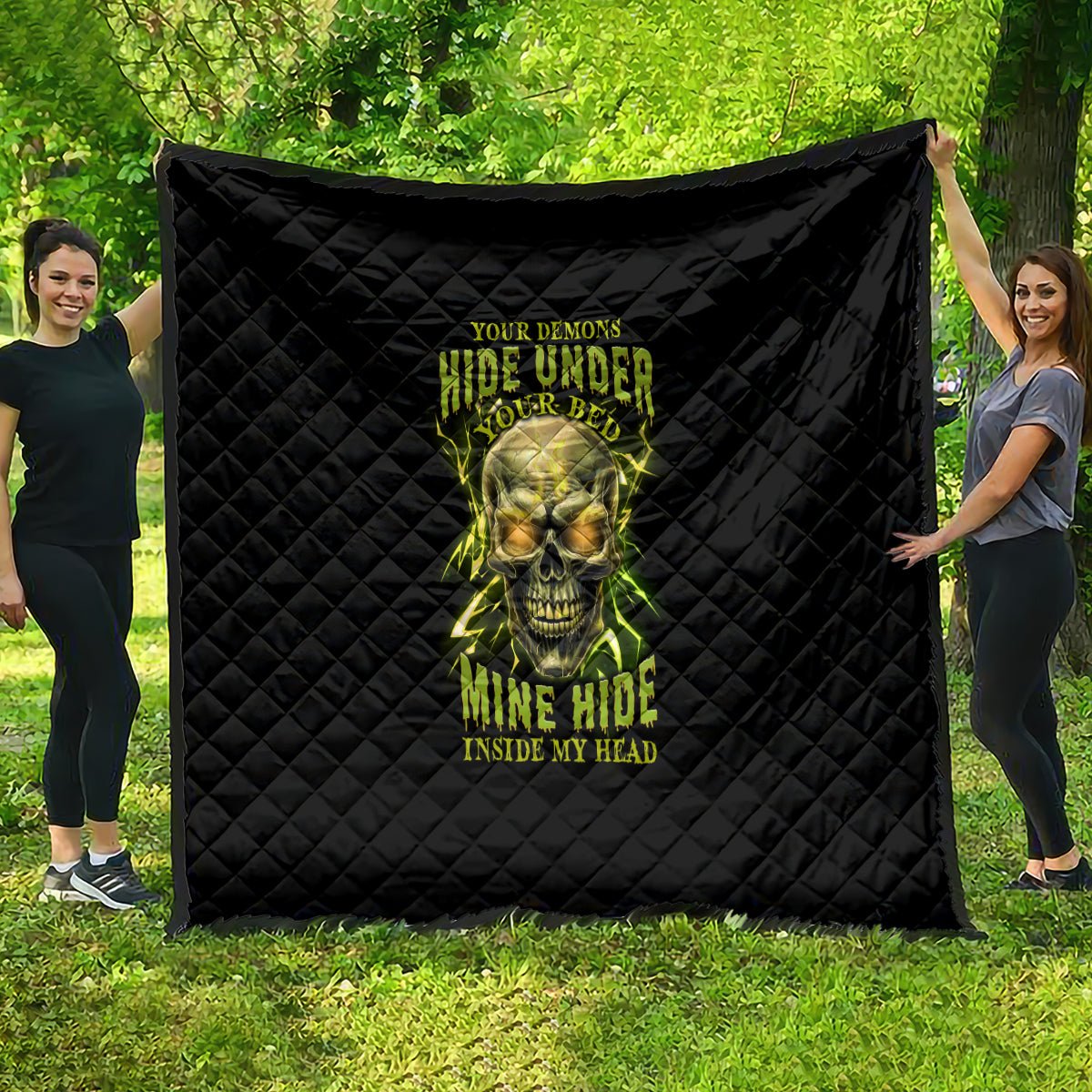 Your Demons Hide Under Your Bed Quilt - Wonder Print Shop