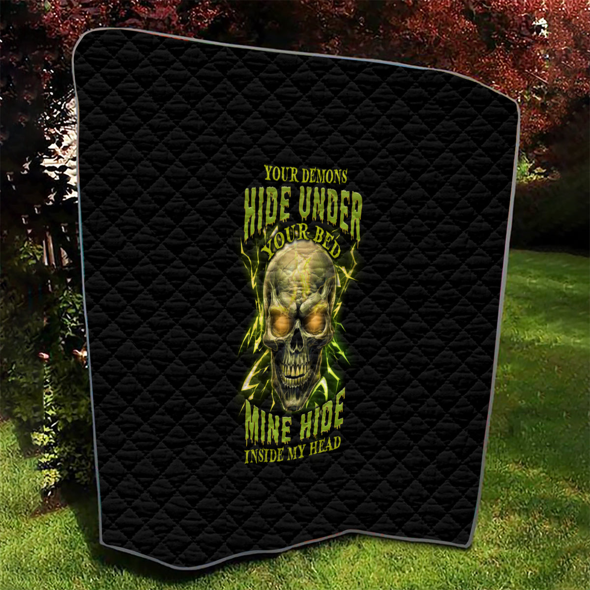 Your Demons Hide Under Your Bed Quilt - Wonder Print Shop