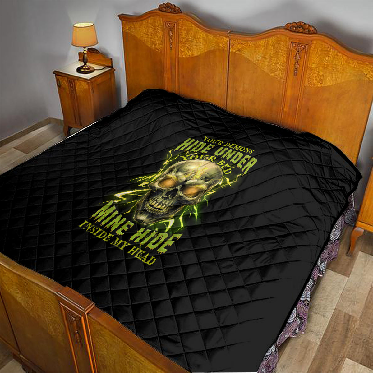 Your Demons Hide Under Your Bed Quilt - Wonder Print Shop