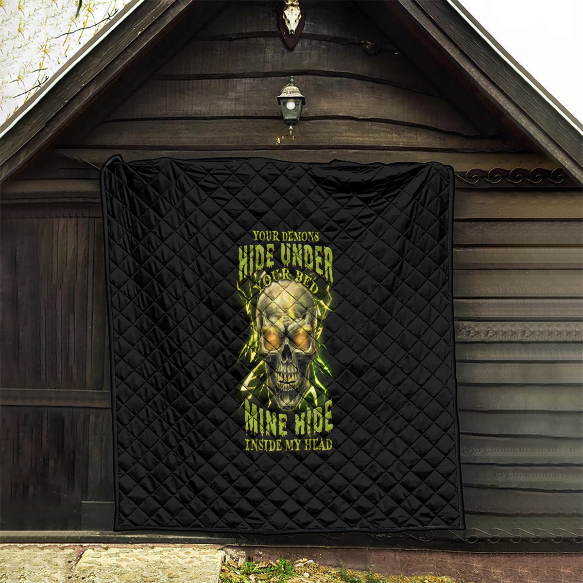 Your Demons Hide Under Your Bed Quilt - Wonder Print Shop