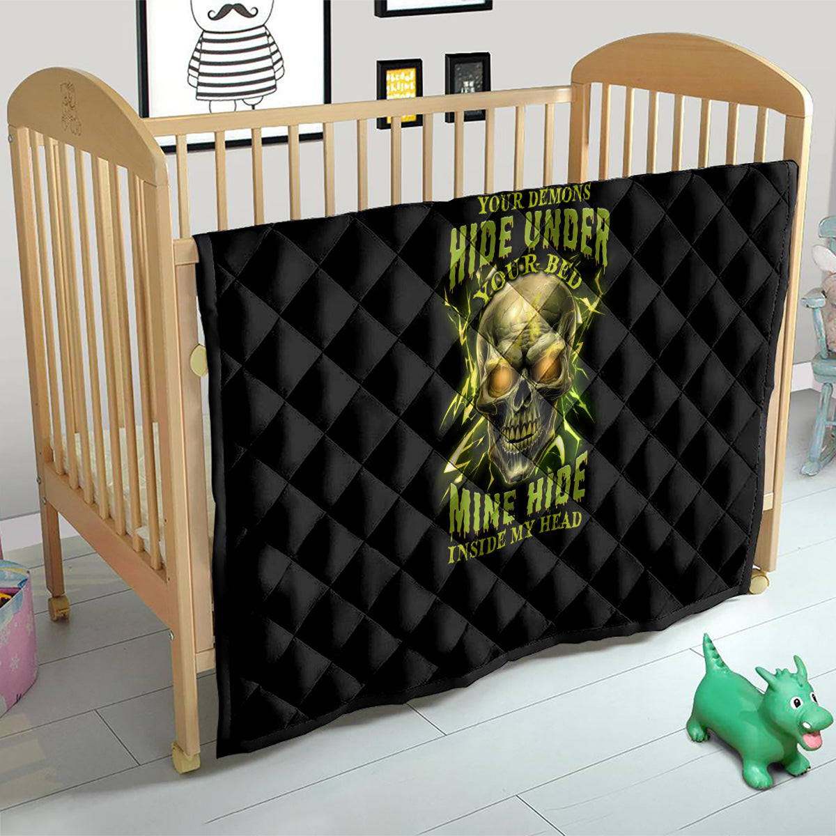 Your Demons Hide Under Your Bed Quilt - Wonder Print Shop